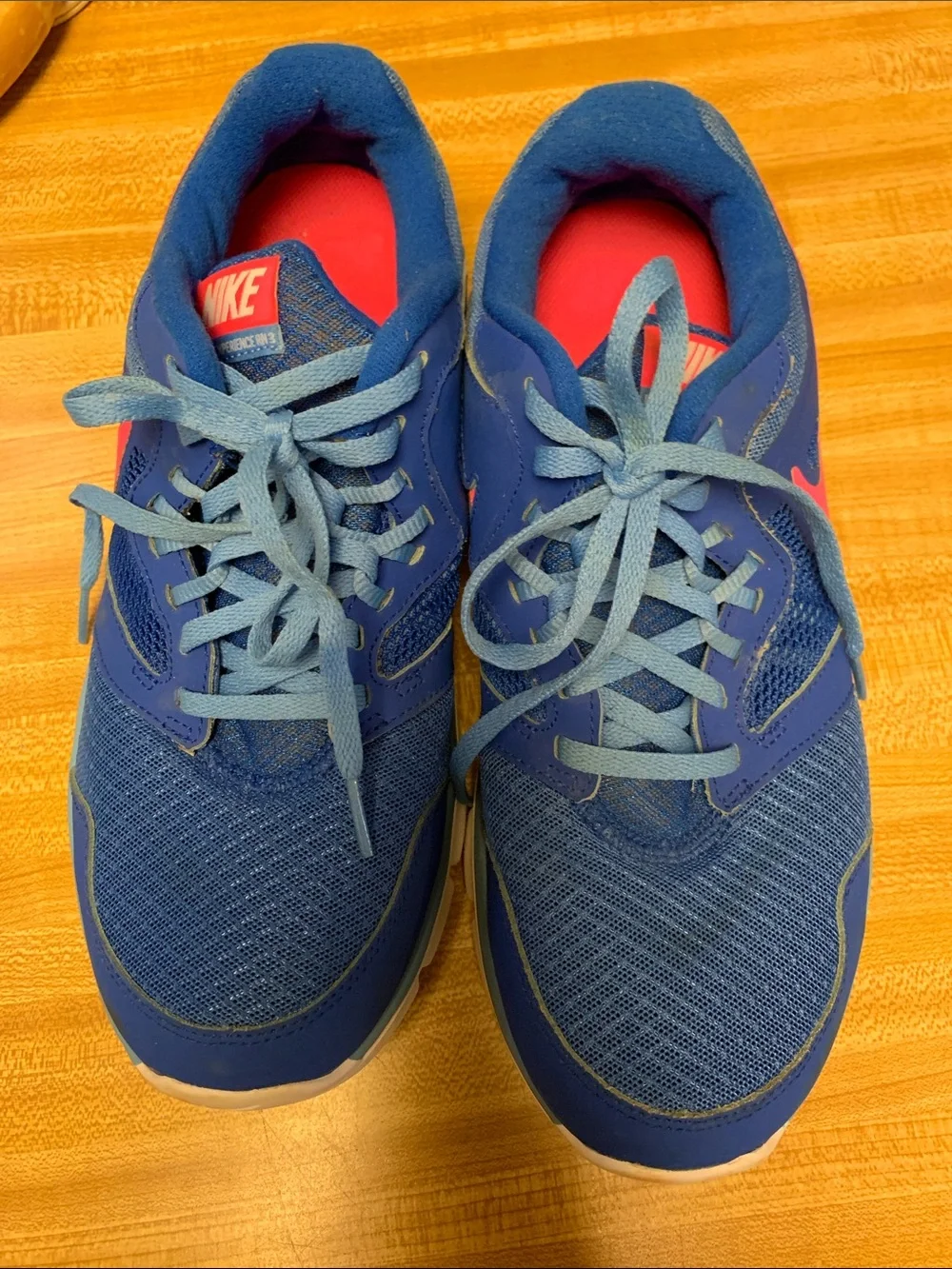 Women’s Nike Flex Experience RN 3 Blue Running Sneakers with Pink Swoosh